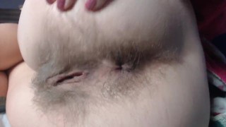 First time fingering my tight virgin asshole until pain and fart. Anal 2f