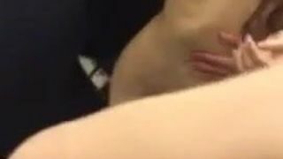 Asian girl gets fucked in public changing room